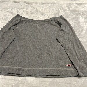 Hollister Gray Long Sleeve Top